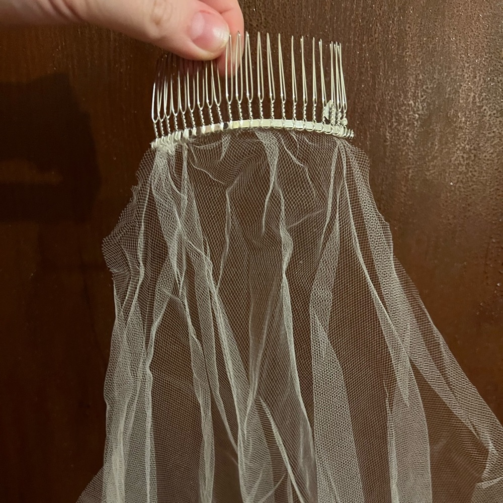 BHLDN Sky Mist Veil in Candlelight